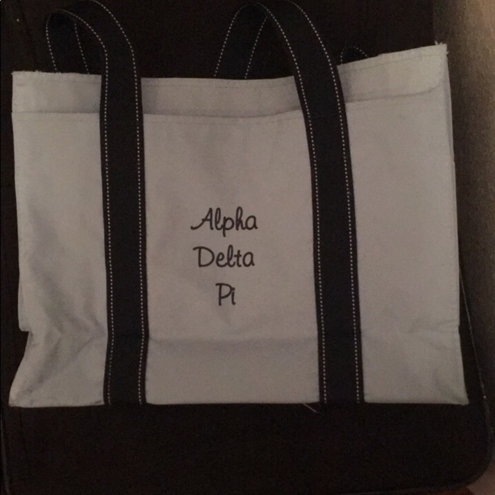 Blue alpha Delta Pi bag
